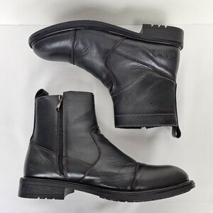 Arkbird Black Leather Oxford Boots Side Zip Mens Sz 10 EUC Career Office Classic